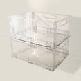 thumbnail image 4 of weibbin Foldable Storage Baskets For Organizing Pantry Organizer Bins Kitchen Laundry Garage Refrigerator Bathroom Countertop Organizer Clear, 4 of 7
