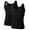 2 Pack Black, variant on Men's Slimming Body Shaper Compression Shirt, Shapewear Sculpting Vest Muscle Tank-2 Pack Black-L