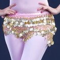 thumbnail image 4 of PMUYBHF 320 Three Straight Two Angle Belly Dance Waist Chain Belt With Sequins for Dance Performance and Accessory 12305 A, 4 of 4