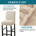 thumbnail image 4 of Yumcute Bar Stool Covers,2 Pack Stretch Bar Stool Covers with Backs Jacquard Bar Stool Chair Covers with Elastic Bands Beige, 4 of 13