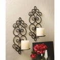 thumbnail image 3 of Home Decorative Iron Scrolled Wall Sconce Pair - Brown, 3 of 3