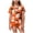 a27-Orange, variant on KPOPLK Halloween Kids Pajama Sets Girls Satin Silk Short Sleeve Tops and Shorts 2-Piece Snug-Fit Holiday Pajamas Soft Sleepwear Outfits,Size 2-3 Years