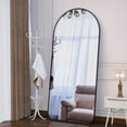 thumbnail image 2 of Arch Full Length Mirror 71"×32" Big Full Body Mirror for Bedroom Oversized Floor Mirror Large Standing Mirror Living Room Dressing Mirror Leaning Against Wall, Metal Frame, Black, 2 of 6