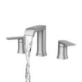 thumbnail image 3 of Moen Genta Brushed Nickel Two-Handle Bathroom Sink Faucet 8 in., 3 of 9