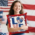 thumbnail image 6 of OutmaxHome Patriotic 4th of July Linen Pillow Covers 18x18 Inch Independence Memorial Day Throw Pillow Case Cushion Cover for Bedroom Sofa Living Room Couch Chair, 6 of 6