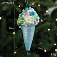 thumbnail image 3 of Adorno navideño creativo con forma de piruleta y cono de helado, colgante para árbol de Navidad, adorno colgante, decoración navideña para el hogar, regalo de Año Nuevo, 3 of 5