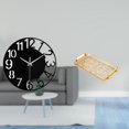 thumbnail image 2 of Reloj de pared decorativo de acrílico con diseño silencioso y fácil de leer, y bandeja para postres con asa, ideal para la mesa de centro, el hogar, l, 2 of 8