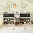 thumbnail image 2 of Costway Twin Size Low Loft Bed with Ramp Ladder & Bookcases Full-length Safety Guardrail Gray, 2 of 10