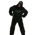 thumbnail image 4 of BMYJ Gorilla Themed Plush Jumpsuit with Head Cover, Realistic Animal Themed Outfit for Boys Girls, Fuzzy Jumpsuit for Holiday Dress Up Events (Black, 9-10 Years), 4 of 5
