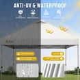 thumbnail image 6 of CROWN SHADES 10x10 Pop Up Canopy Tent with One Push Setup Easy Outdoor Sun Shade for Events, Parties, Camping White, 6 of 8