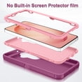 thumbnail image 3 of Petocase Phone Case for Samsung Galaxy S26 Plus 5G, Stripe Desgin Heavy Duty 3-Layer Military-Grade Shockproof Drop Protection Scratch Resistant Silicone Phone Cover,Purple Pink, 3 of 8