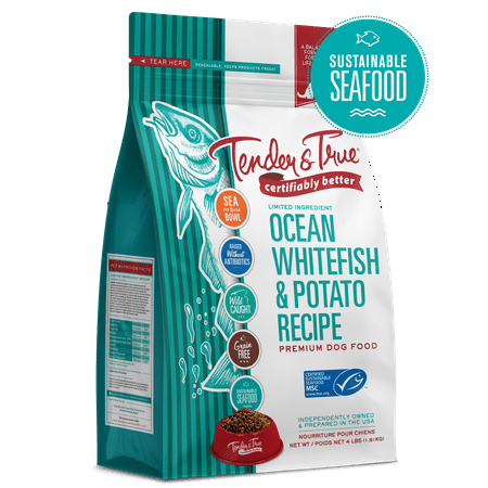 Tender & True Ocean Whitefish & Potato Recipe Dry Dog Food, 4 lb bag