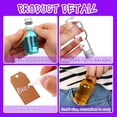 thumbnail image 3 of czcpp-50 Pack (30ml) Mini Liquor Bottles Small Empty Spirit Bottle with Silver Caps Mini Sauce Clear Airtight Bottle for Party,Wedding Sauce Drinks Storage with Labels,Rope, 3 of 4