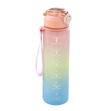 

Gradient Water Bottle Plastic Sports Water Cup Christmas Gift