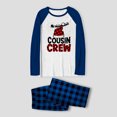 thumbnail image 3 of Cousin Crew Family Christmas Pajamas – Blue Plaid Pants with Blue Sleeve Tops, Size NB to 6XL with Pet Outfit, 3 of 7