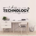 thumbnail image 4 of Teens Technology Lettering Wall Art Sticker School Education Science Wall Decal Vinyl Removable Vinyl Wall Mural Poster for Classroom Students Decor TM-33 (Black, 13"H x 40"W), 4 of 6