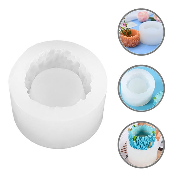 GOOHOCHY Candle Clay Silicone Flower Pot Mold 7.30X4.50X4.50CM