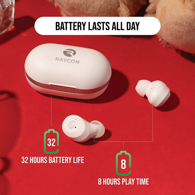 Raycon The Everyday Wireless Earbuds, Frost White, RBE725-21E-WHI