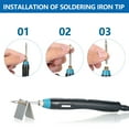 thumbnail image 3 of Lepmerk Compact 5V 9W USB Soldering Iron Kit - Smart Mini Portable Tool for DIY Projects, Includes Soldering Iron, Stand with Sponge, Protective Cap, and USB Power Cable, No Solder Wire, Black, 3 of 7