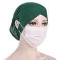thumbnail image 3 of Yoyauz Muslim Under Scarf with Ear Hole Stretch Jersey Inner Hijabs Tube Caps for Islamic Women Turban Bonnet, 3 of 6