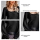 thumbnail image 1 of Women Blouse, U Neck Pullover Fashionable Knitted Hollow Women Shirt  For Winter Outfit ANGGREK Negro M, 1 of 4