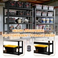 thumbnail image 4 of ZEUKMXOO 72"H*62"W*24"D Garage Shelving Unit, Metal Heavy Duty Storage Shelves, 5-Tier Adjustable 3500Lbs Industrial Utility Rack Shelf for Basement, Warehouse, Store, 4 of 8