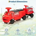 thumbnail image 6 of Licensed CHUGGINGTON 12V Trackless Ride-On Train with Locomotive & Carriage, Adjustable Seat Height, Built-In Storage, Headlight, Horn & One-Button Start, Red Wilson, 6 of 7