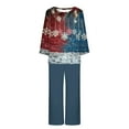 thumbnail image 4 of Tnhcen Festive Women's 2-Piece Pajamas Set Long Sleeve Crew Neck Top Pants Christmas Print Nightwear Lounge Home Clothes S-2XL, 4 of 4