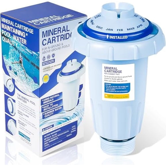 Replacement for Zodiac Nature2 Express Mineral Cartridge W28175 W26775 Vessel System W20176 W20171 W20086 W20080 In-Ground & Above-Ground Swimming Pools Up to 30,000 Gallons New Upgraded