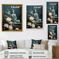thumbnail image 4 of Designart "Tranquil Zen with Blue Buddha Statue II" Spiritual Framed Wall Art - Global Blue Meditation Entryway Framed Wall Art, 4 of 6