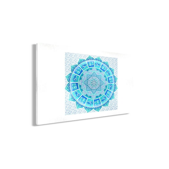 Awkward Styles Mandala Metal Print Wall Art Blue Boho Home Decor