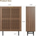 thumbnail image 2 of IDEALHOUSE Walnut Shoe Cabinets, 6-Tier Narrow Shoe Storage Cabinet with Louvered Doors, 24 Pair Organizer, Entryway Hallway Closet Solution with Adjustable Shelves, 2 of 7