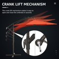 thumbnail image 7 of WULFUL 10ft Offset Hanging Outdoor Cantilever Patio Umbrella for Garden, Orange, 7 of 7