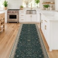 thumbnail image 1 of Alfombra Runner Hazo Haus verde oscuro lavable 80 x 240 cm, 1 of 8