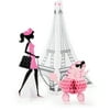 Party Central Set of 6 Black and Pink Paris Themed Centerpiece Party Decoration - 13.5"