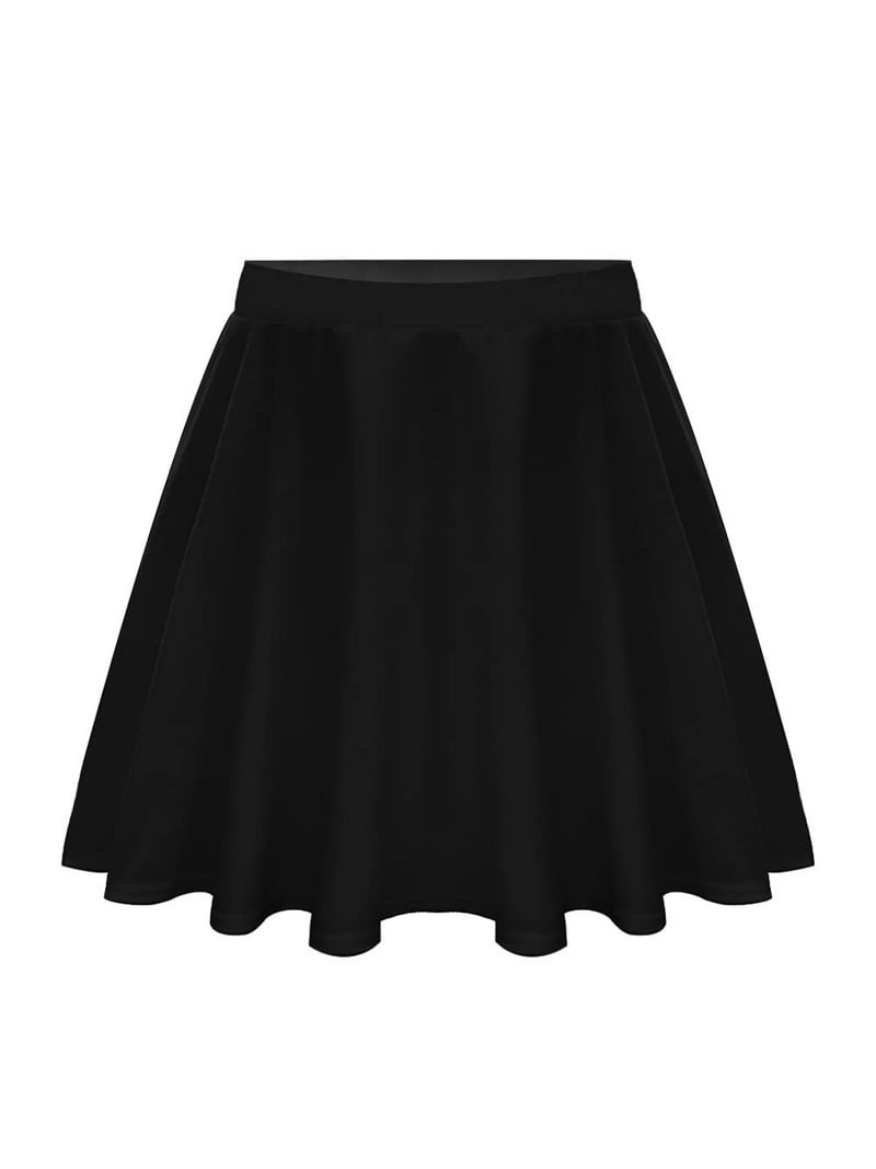 TIYOMI Plus Size Skirts Black Stretchy Hidden Zipper Mini Skirt