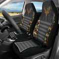 thumbnail image 4 of KUIFORTI Fashion Deer Car Seat Cover Auto Accessories Interior 4Pcs, Front Seat Protector Auto Seat Rear Split Bench Cover Universal Automotive Interior Protection Accessories, 4 of 7