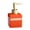 Orange, variant on Small Square Ceramic Soap Dispenser Repeatable Can Fill Liquid Ceramic Soap Dispenser with Pump Soap Dispenser for Bathroom Kitchen