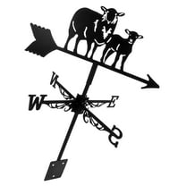 Toyvian Farm Decor Wind Vane Iron Weather Vane Black for Garden 1 Set