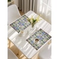 thumbnail image 5 of Purple Hydrangea Placemats Set of 6, Spring Floral Elegant Pastoral Vintage Placemats for Dining Table, Place Mats for Kitchen Tabletop, Waterproof Wipeable Dining Table Mats Set, 5 of 9