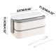 thumbnail image 3 of Caja De Acero Inoxidable, Fiambrera Bento De Doble Compartimento, Recipiente Hermético Para Preparar Comidas, Almacenamiento De Alimentos Dividido Y Portátil, Apta Para Microondas Y Lavavajillas., 3 of 8