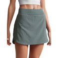 thumbnail image 1 of Mini falda short CRZ YOGA con dobladillo tipo delfín y cintura alta en gris salvia, talla S, 1 of 5