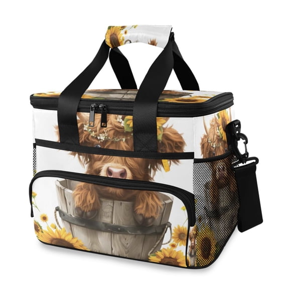Cooler bag Highland Cow 15L Insulated Lunch Bag Large Cooler Suitable for camping and picnics