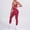 Red, variant on SKQIT Women Seamless 2 Piece Workout Sets Criss Cross Sports Bra High Waist Booty Leggings, ActiveWear Outfits for Pilates/Gym/Athletic