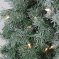 thumbnail image 2 of Northlight 3' x 19" Pre-Lit Lightly Flocked Woodland Alpine Artificial Christmas Tree - Clear Lights, 2 of 3