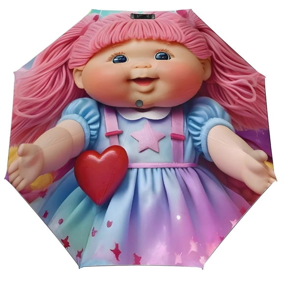 Cabbage Patch Kids-theme 3 Fold Auto Umbrella sunshade for Outdoor activities gifts for fans,friends,family and Lovers。