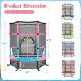 thumbnail image 3 of Costway 55" Kids Trampoline Bouncing Jumping Mat Recreational Trampoline with Enclosure Net Multicolor, 3 of 9