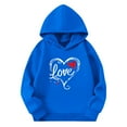 thumbnail image 3 of Sudaderas con capucha para niños y niñas, sudaderas casuales de manga larga, lindas sudaderas de gran tamaño con bolsillo de polar, chaquetas para niñas, 3 of 4