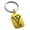 Gold, variant on Stainless Steel Reiki Dumo Tibetan Master Engraved Small Rectangle Dog Tag Charm Keychain Keyring