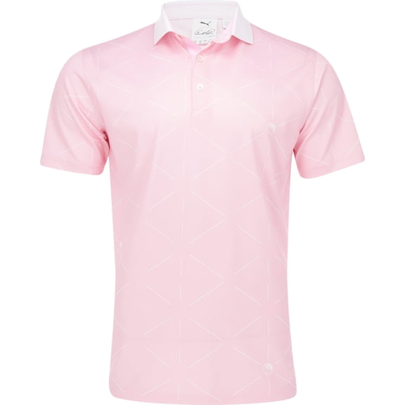 Puma Mens X AP Geo Golf Polo - 62395102 - Pale Pink/White Glow - XXL